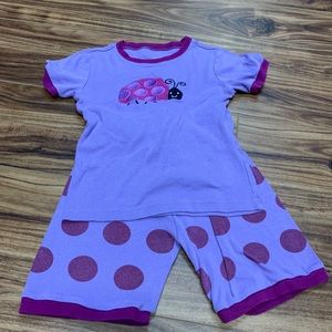 Barara King girls two piece pajamas & robe, size 7